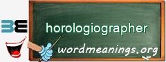 WordMeaning blackboard for horologiographer